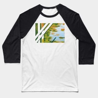 Bamboo grove in Shades of autumn and Pastel Blue Baseball T-Shirt